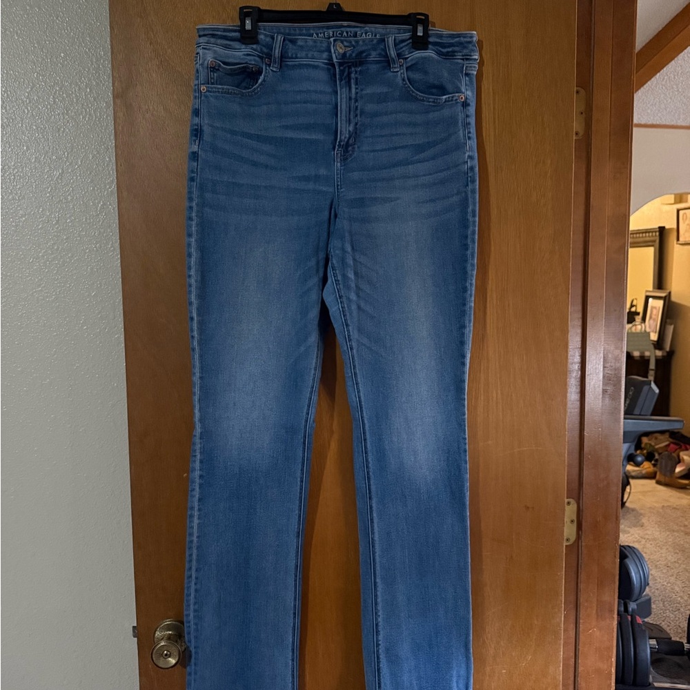 American Eagle Outfitters High Rise Blue Jeans 16 long